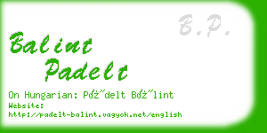 balint padelt business card